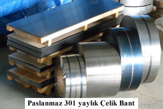 Paslanmaz 301 yaylık çelik bant 